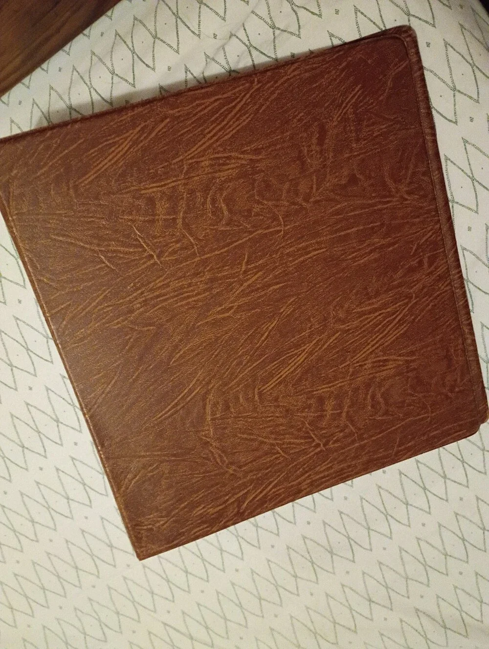 Vintage Brown Faux-Leather Binder/Photo Album